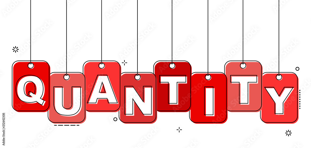 Foto red flat line tag quantity