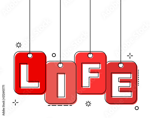 red flat line tag life