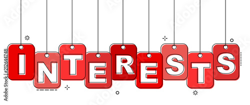 red flat line tag interests