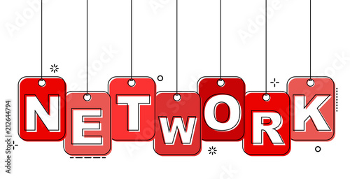 red flat line tag network
