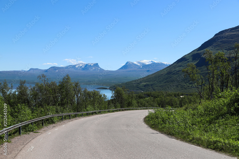Country road in north Sweden Country road in north Sweden
