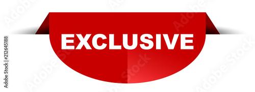 red vector round banner exclusive