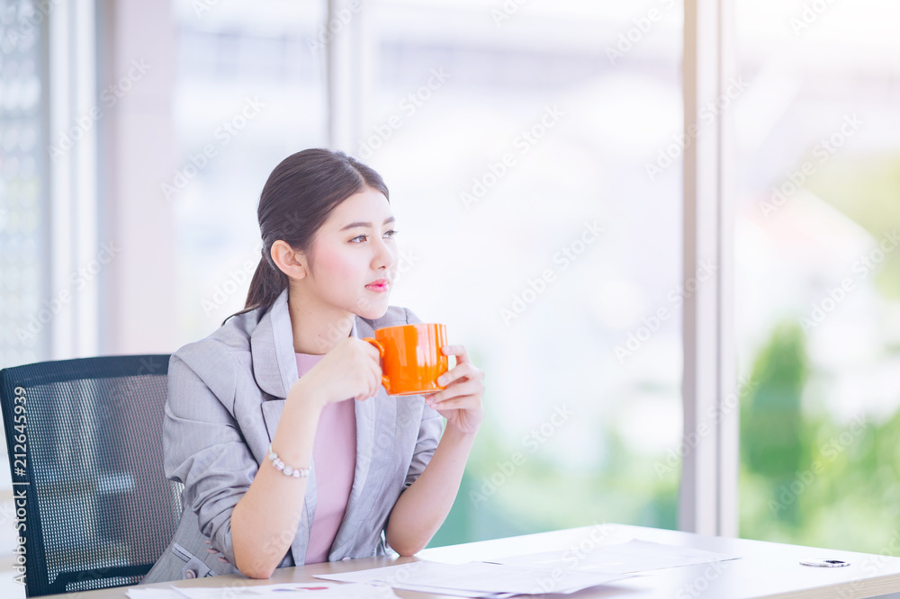 Business woman Young Asian Start Up Entrepreneurs, Female manager working at office Business woman Young Asian Start Up Entrepreneurs, Female manager working at office