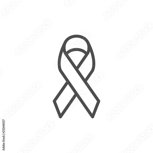 Awareness ribbon line icon
