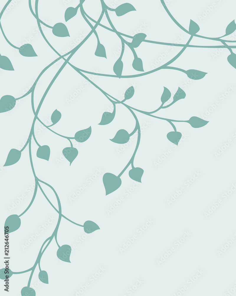 Naklejka premium blue green ivy background design, nature background