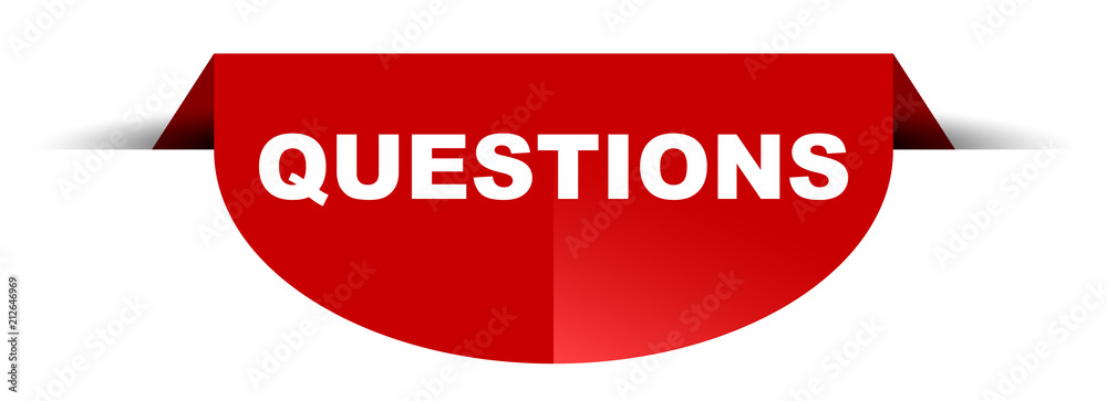 red vector round banner questions red vector round banner questions