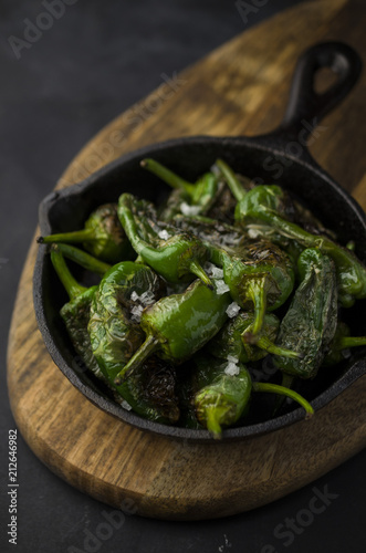 Grilled pimento de Padron, Spanish peppers