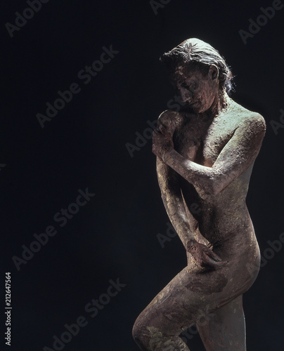 Body paint Image of dry skin and dermatitis