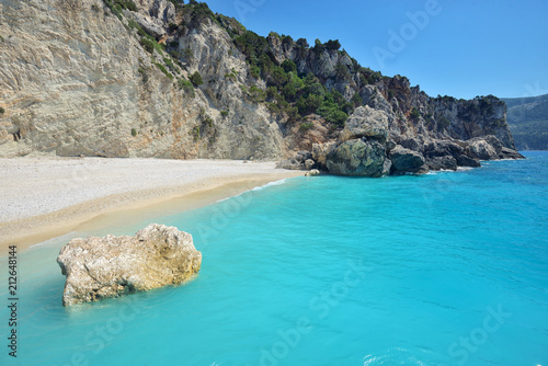 Megali Petra Beach, Lefkada Island, Lefkas photo