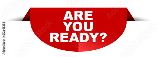 red vector round banner are you ready