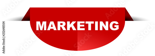 red vector round banner marketing