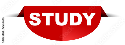 red vector round banner study