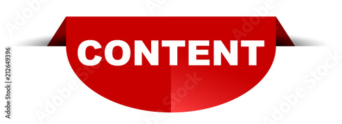 red vector round banner content