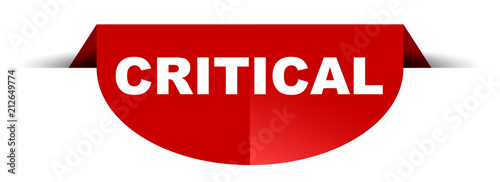 red vector round banner critical