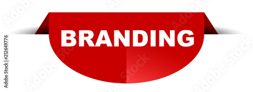 red vector round banner branding