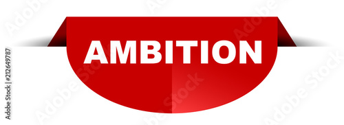 red vector round banner ambition