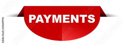 red vector round banner payments