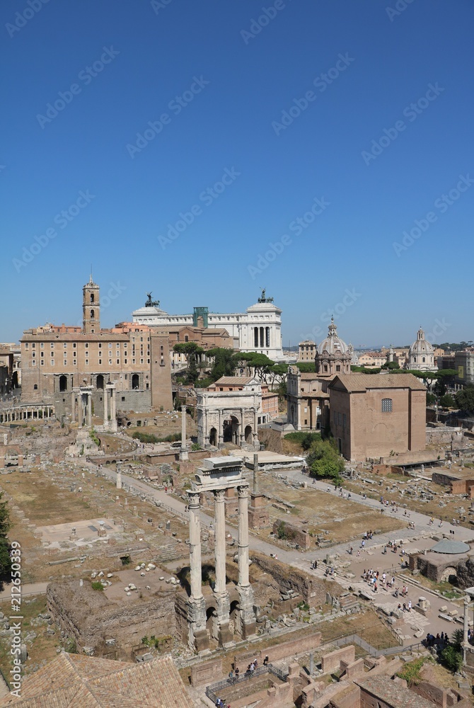Tabularium, Forum Romanum and Monumento a Vittorio Emanuele two in Rome, Italy