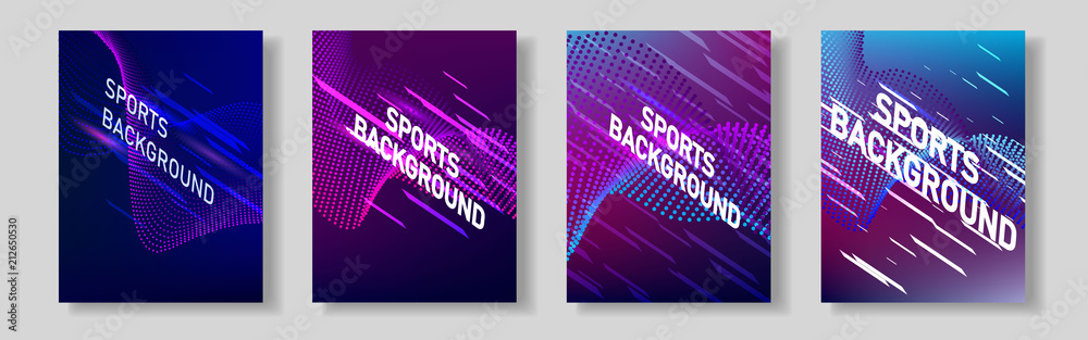 Color network of sports covers. For your design. - obrazy, fototapety, plakaty 