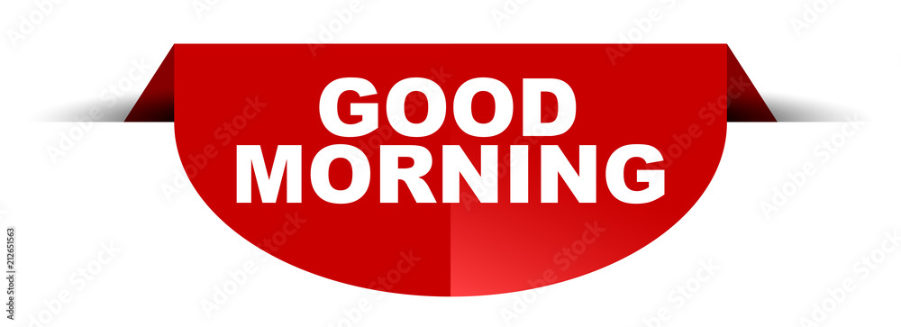 red vector round banner good morning red vector round banner good morning