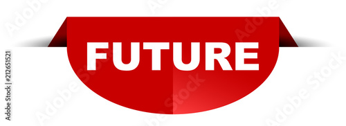 red vector round banner future