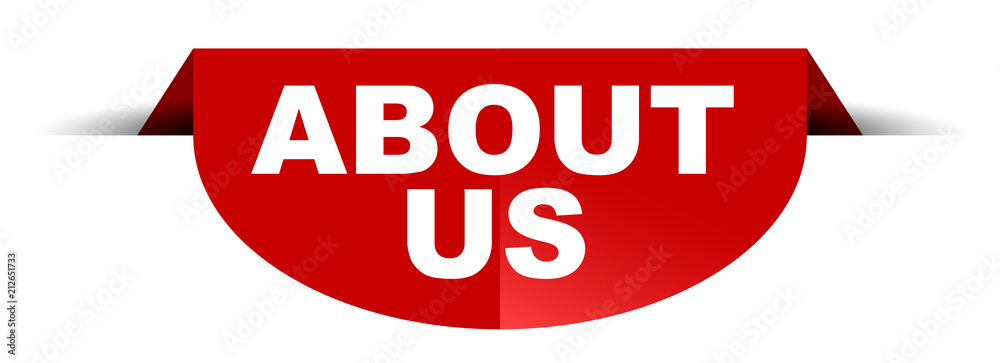 red vector round banner about us red vector round banner about us