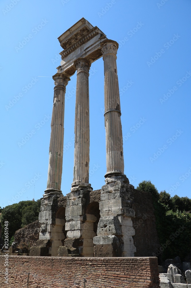 Dioskurentempel in Forum Romanum, Rome Italy