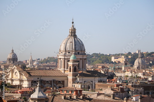 View from park Villa Borghese to Rome, Italy 