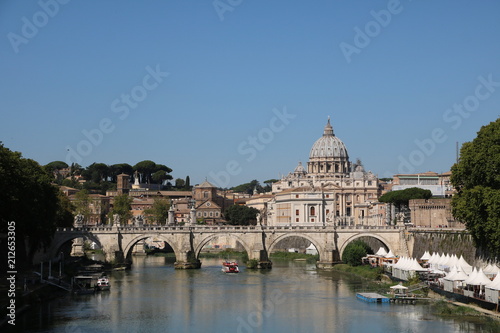 Ponte Vittorio Emanuele II and Vatican city in Rome, Italy 