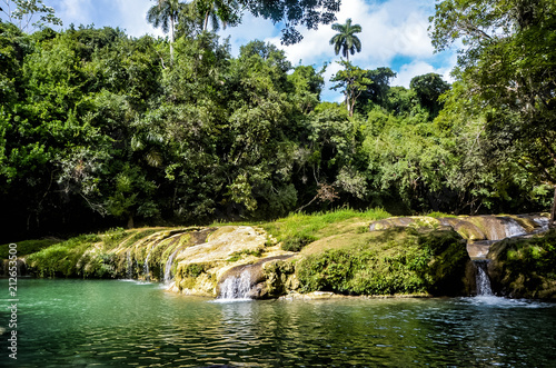 Foto LAS TERRAZAS, CUBA -DECEMBER 2017- Appearance of Baños del San Juan at Las Terrazas Community, Pinar del Río, Cuba in 2017