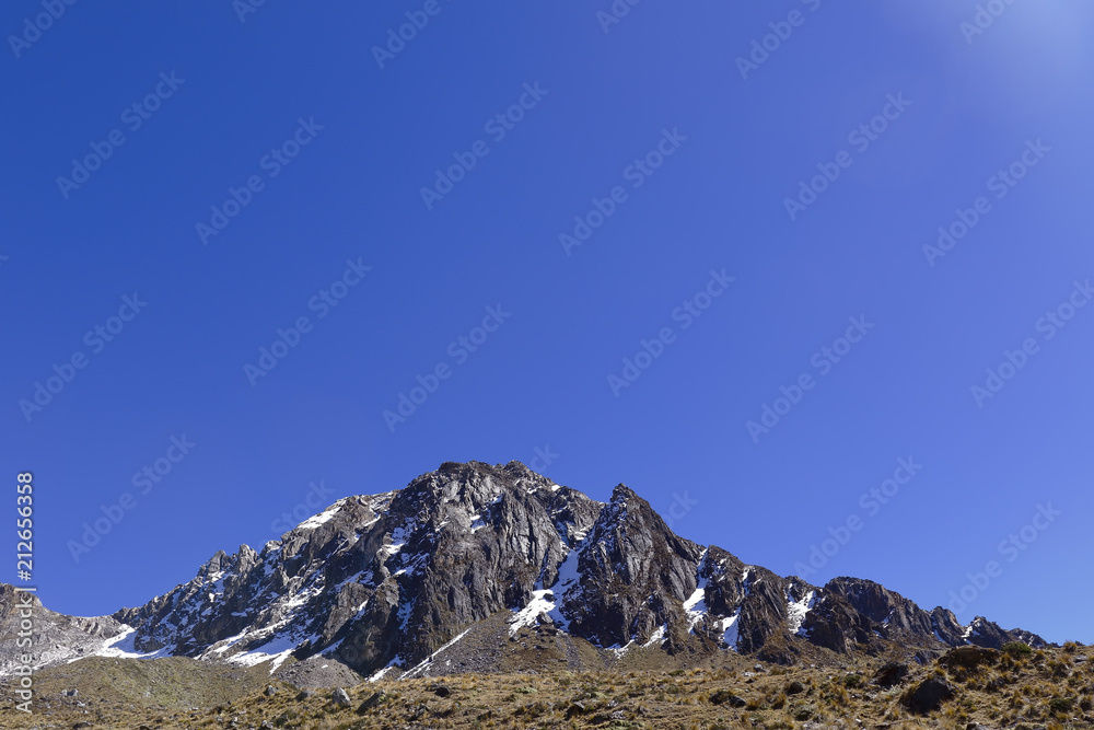 Beautiful view of the mountain peak in the Huaytapallana mountain range. Beautiful view of the mountain peak in the Huaytapallana mountain range.