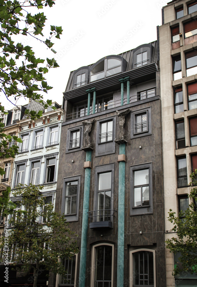 Fototapeta premium Photo of architecture and details of belgium building in Brussels.