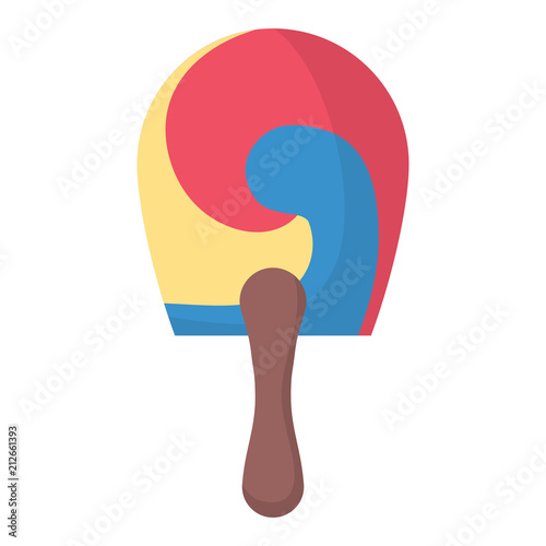 south korean hand fan icon