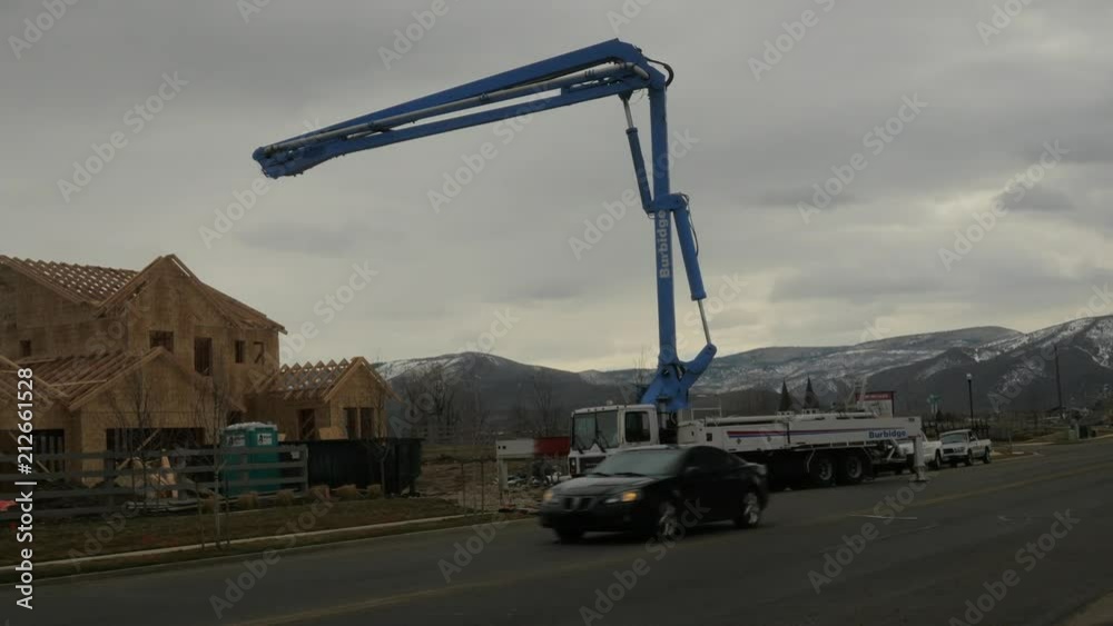 New home construction cement pump truck New home construction cement pump truck