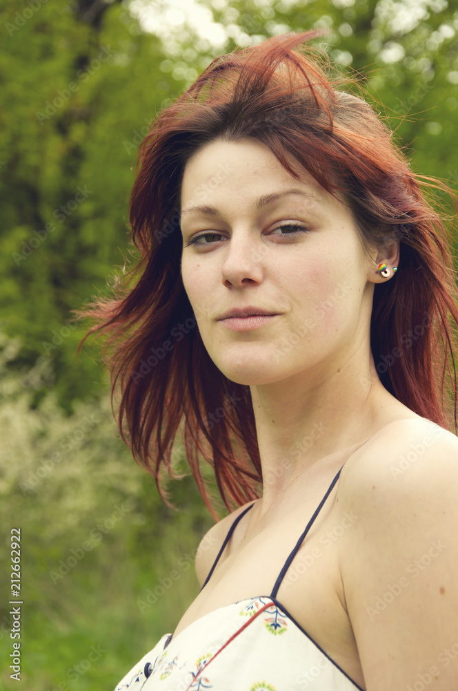 Portrait of serious young woman Portrait of serious young woman