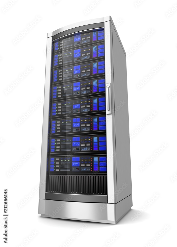 single network workstation server 3d illustration single network workstation server 3d illustration