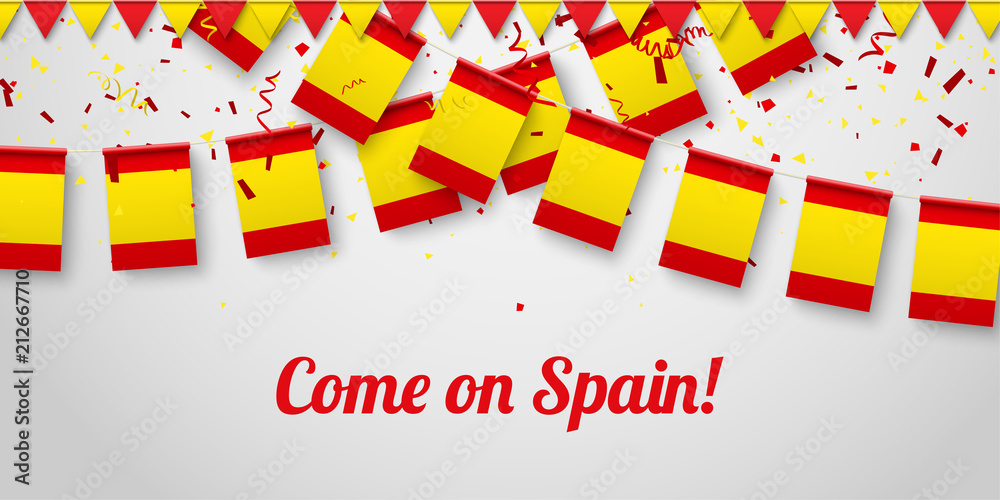 Come on Spain! Background with national flags. Come on Spain! Background with national flags.