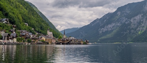Lake in famous austrian town Hallstatt.