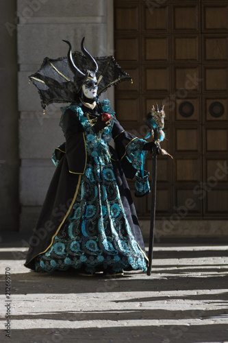 Venice carneval dark mask with apple