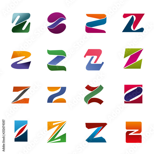 Vector letter Z icons for brand company identity