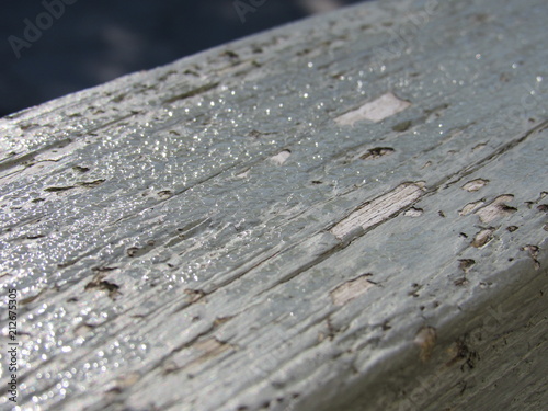 Water drops on old wooden boards 