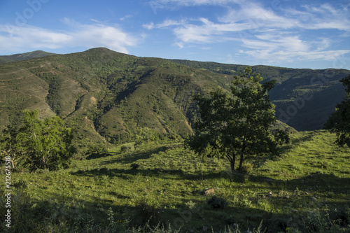 Cameros Mountain range landscape or Siera de Cameros, close to Treguajantes village in La Rioja, Spain photo