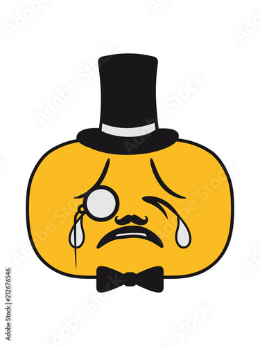 Bilde på lerret sir herr gentlemen mustache schnurrbart reich hut zylinder monokel brille gesich