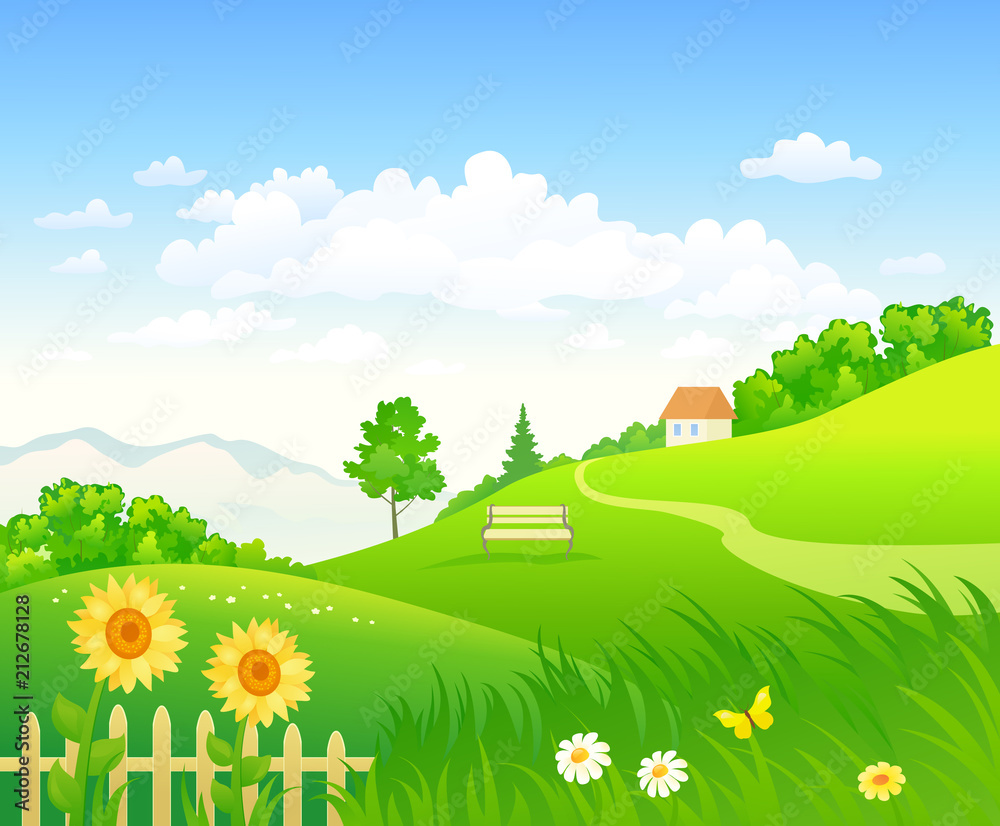 Fototapeta premium Summer country day