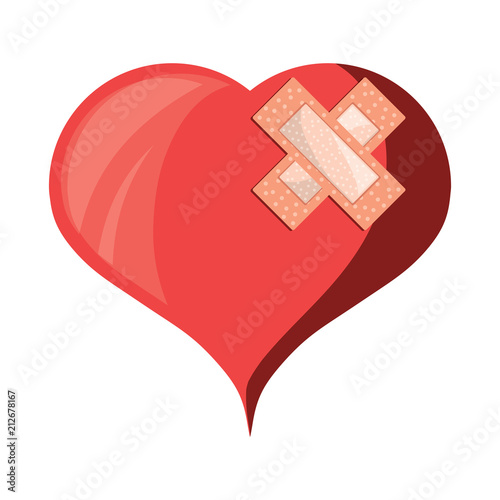 heart with band aids