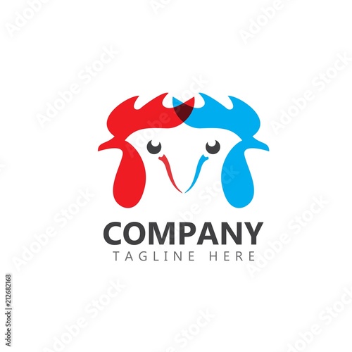 Chicken Company Logo Vector Template Design Illustration