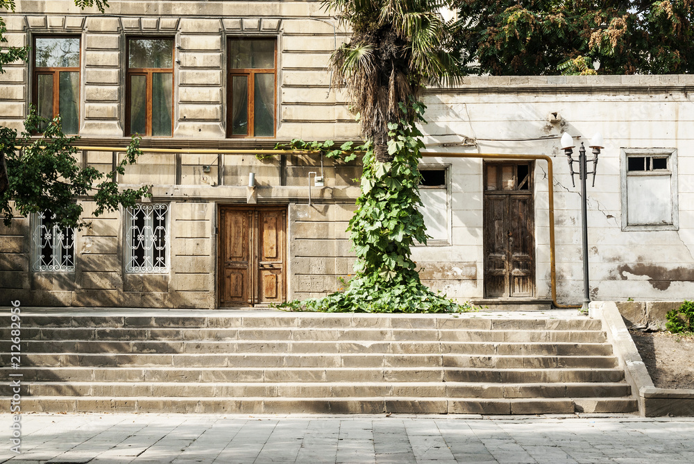 baku city old town street in azerbaijan baku city old town street in azerbaijan