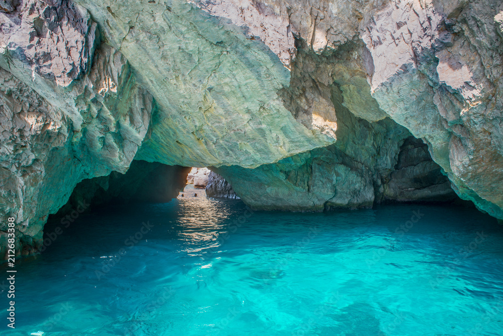 Amalfi coast sea cave grotto