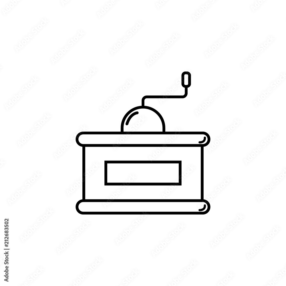hand coffee grinder icon. Element of food and drinks icon for mobile concept and web apps. Thin line hand coffee grinder icon can be used for web and mobile. Premium icon hand coffee grinder icon. Element of food and drinks icon for mobile concept and web apps. Thin line hand coffee grinder icon can be used for web and mobile. Premium icon