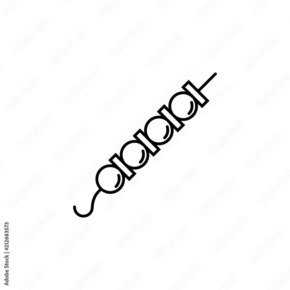 skewer icon. Element of food and drinks icon for mobile concept and web apps. Thin line skewer icon can be used for web and mobile. Premium icon skewer icon. Element of food and drinks icon for mobile concept and web apps. Thin line skewer icon can be used for web and mobile. Premium icon